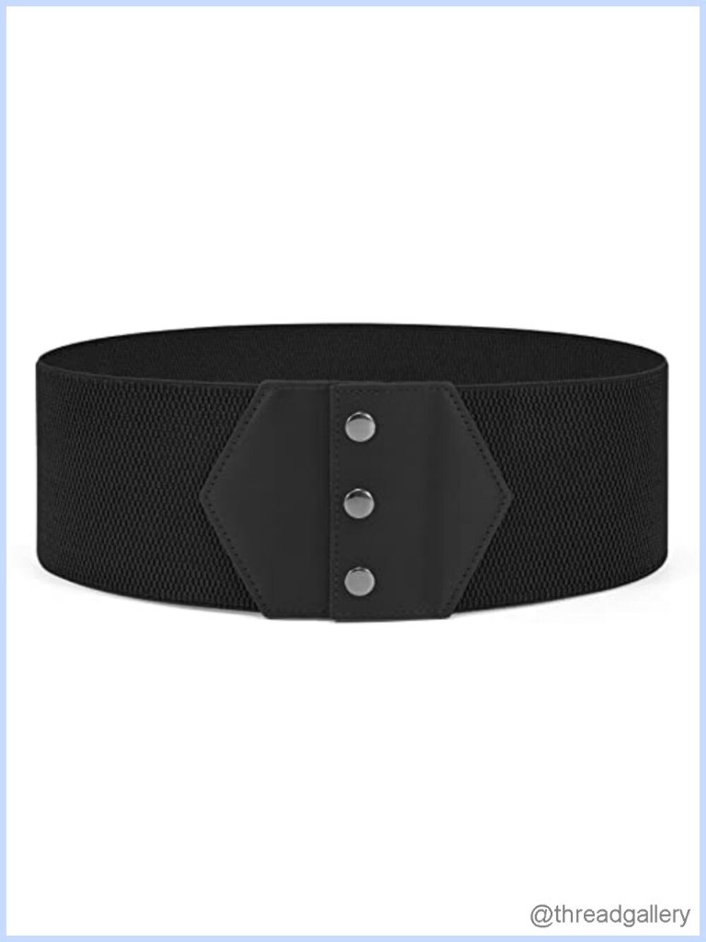 Women's Wide Elastic Corset Belt Snap-Button Stretch Waistband for Dresses
